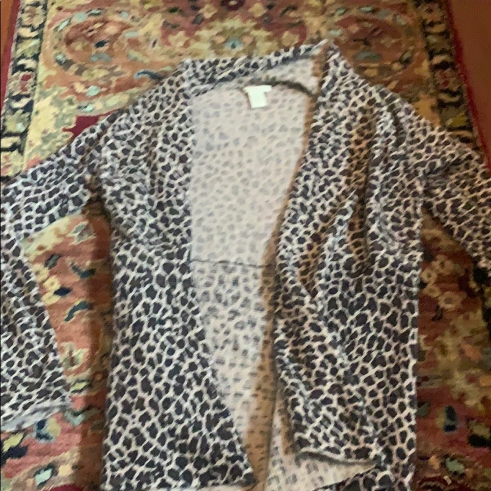 Cashmere cheetah cardigan
